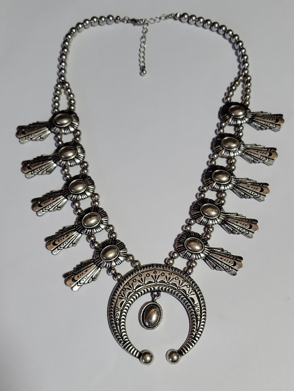 Vintage Squash Blossom Statement Necklace - Women's Jewelry